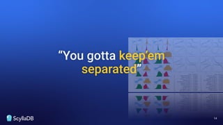 “You gotta keep’em
separated”
14
 