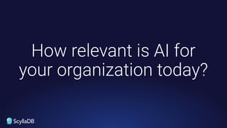 How relevant is AI for
your organization today?
 