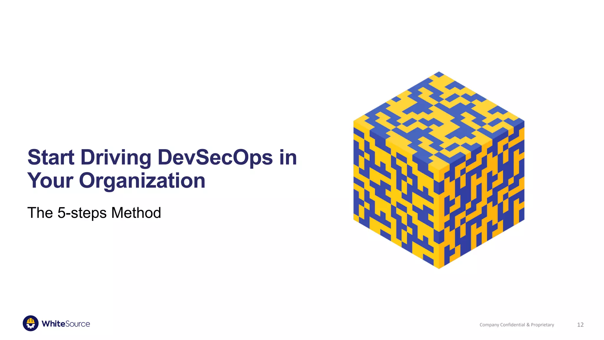 Company Confidential & Proprietary 12
Start Driving DevSecOps in
Your Organization
The 5-steps Method
 