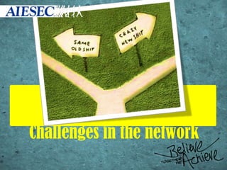 Challenges in the network
 