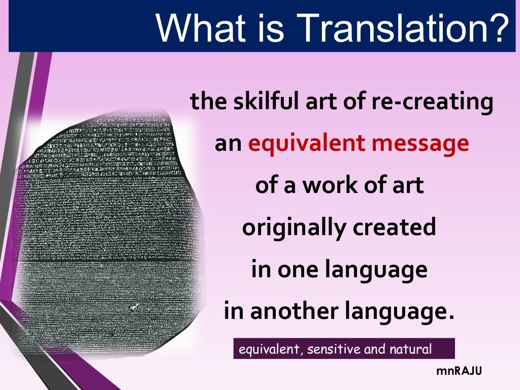 Challenges of Translation