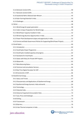 Challenges & opportunities for renewable energy in india | PDF