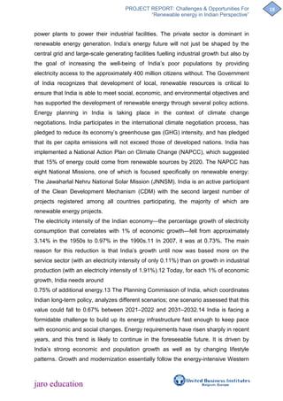 Challenges & opportunities for renewable energy in india | PDF