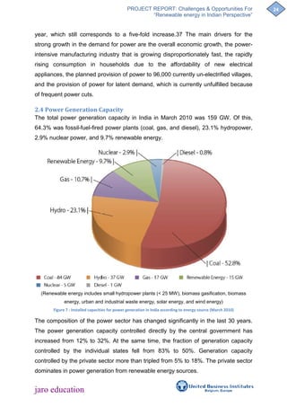 Challenges & opportunities for renewable energy in india | PDF