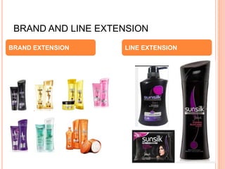 BRAND AND LINE EXTENSION
BRAND EXTENSION LINE EXTENSION
 