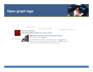 Open graph tags
 