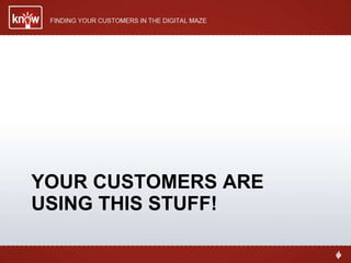 YOUR CUSTOMERS ARE USING THIS STUFF! 