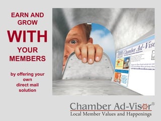 EARN ANDEARN AND
GROWGROW
WITHWITH
YOURYOUR
MEMBERSMEMBERS
by offering yourby offering your
ownown
direct maildirect mail
solutionsolution
EARN AND
GROW
WITH
YOUR
MEMBERS
by offering your
own
direct mail
solution
 