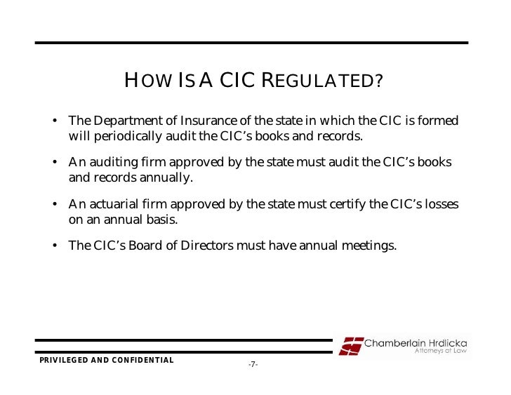 Chamberlain Captive Insurance Companies Slides Chamberlain Captive Insurance Companies Slides