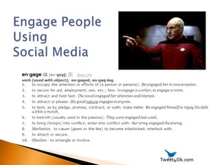 How to Engage People using Social Media