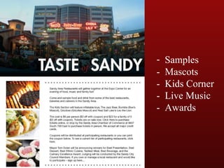 Samples -  Mascots -  Kids Corner -  Live Music -  Awards 