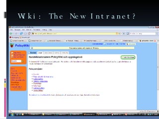 Wiki: The New Intranet? 