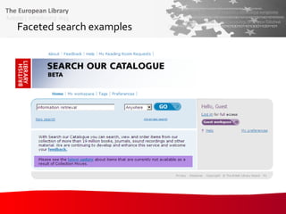 Faceted search examples 