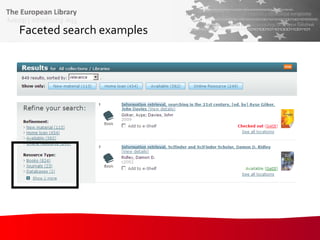 Faceted search examples 