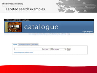 Faceted search examples 