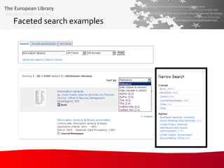 Faceted search examples 
