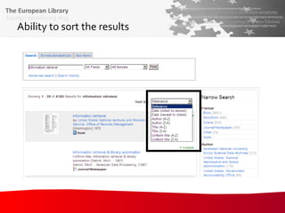 Ability to sort the results 