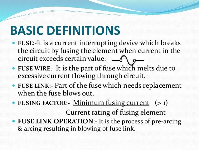 fuse definition fuse definition