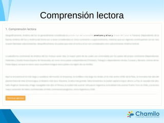 Comprensión lectora
 