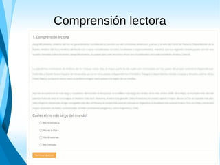 Comprensión lectora
 