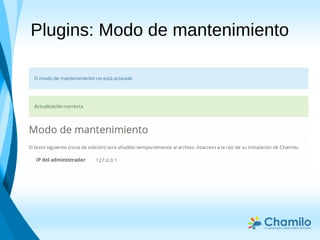 Plugins: Modo de mantenimiento
 