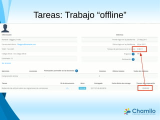 Tareas: Trabajo “offline”
 