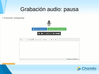 Grabación audio: pausa
 