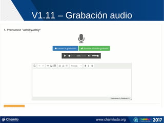 V1.11 – Grabación audio
 