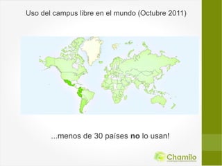Uso del campus libre en el mundo (Octubre 2011)




       ...menos de 30 países no lo usan!
 
