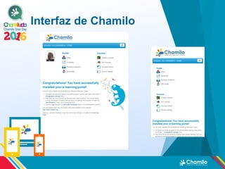 Interfaz de Chamilo
 