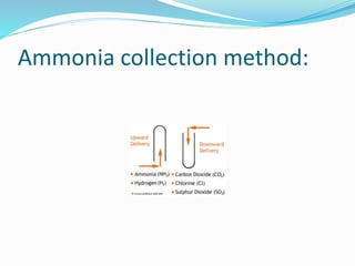Ammonia collection method:
 