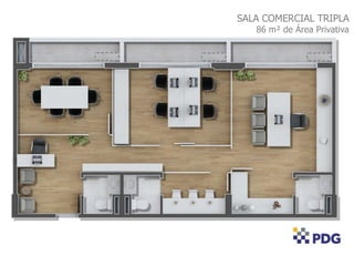 SALA COMERCIAL TRIPLA
86 m² de Área Privativa
 