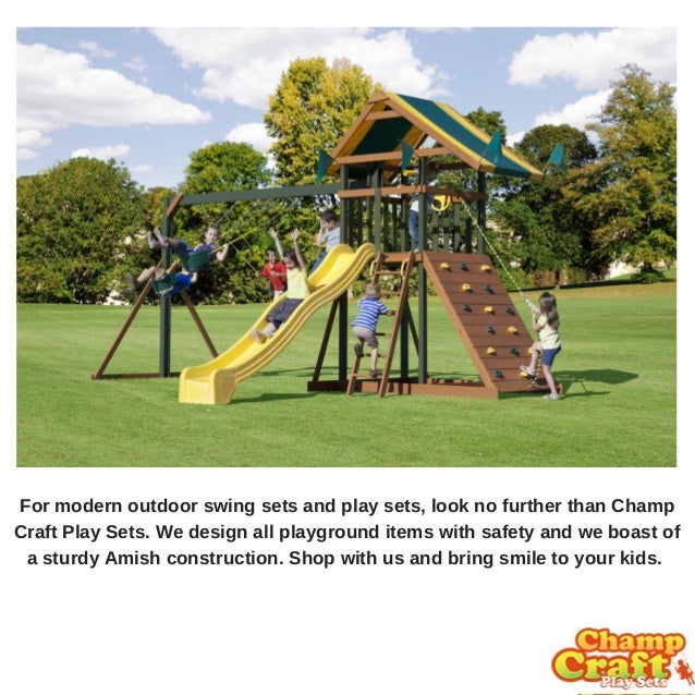 Amish Wooden Swing Sets for Kids