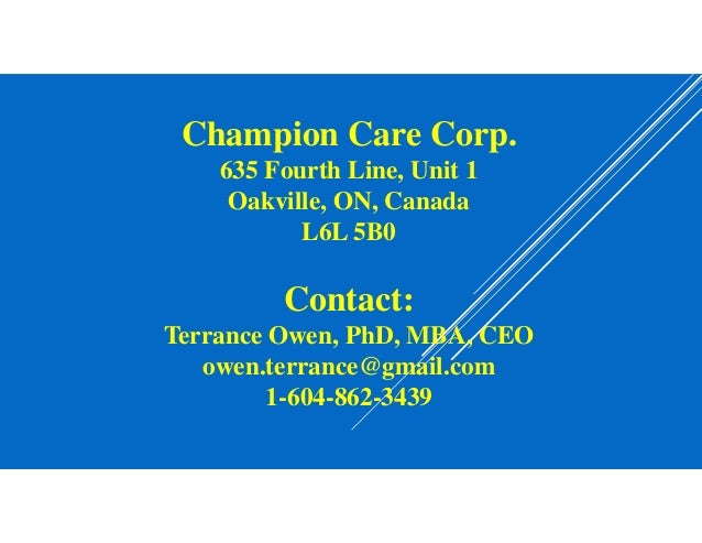 Champion Care Corp Overview Champion Care Corp Overview