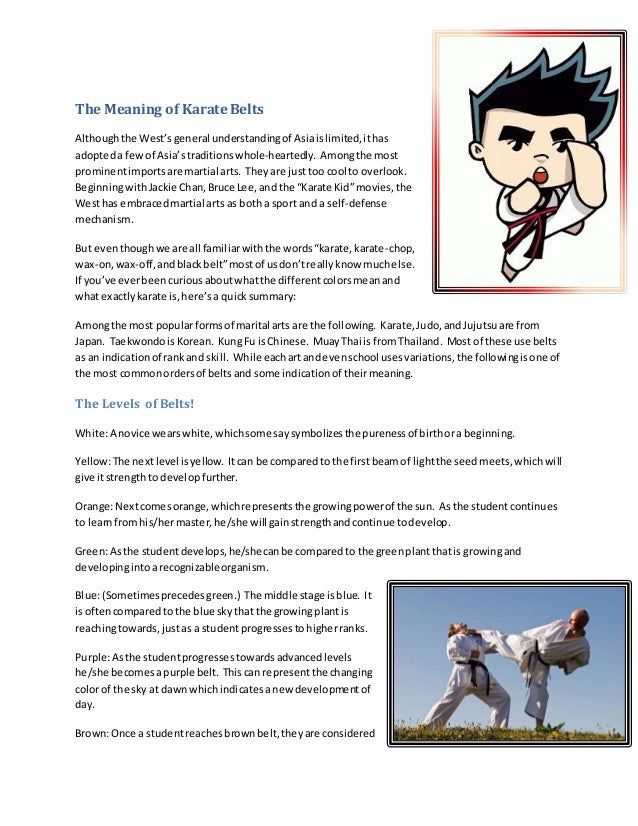 The Meaning of Karate Belts
