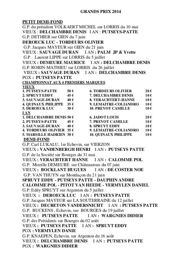 Championnat 2014 pac