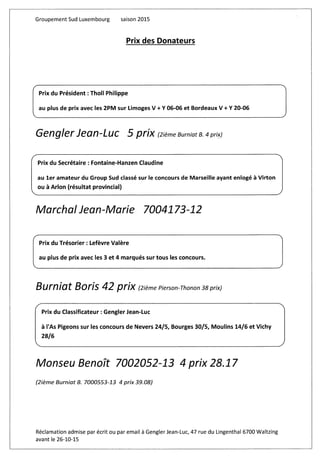Championnat gsl 2015
