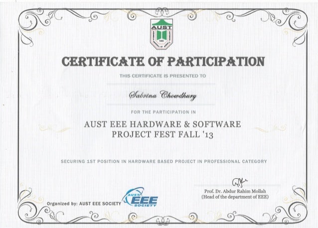 championship award certificate in professional hardware category tech