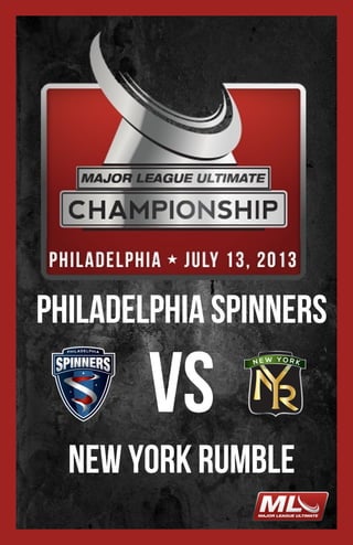 Championship program outline