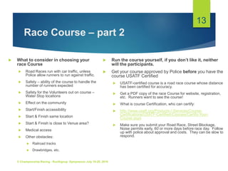 Race Director Checklist | PPTX