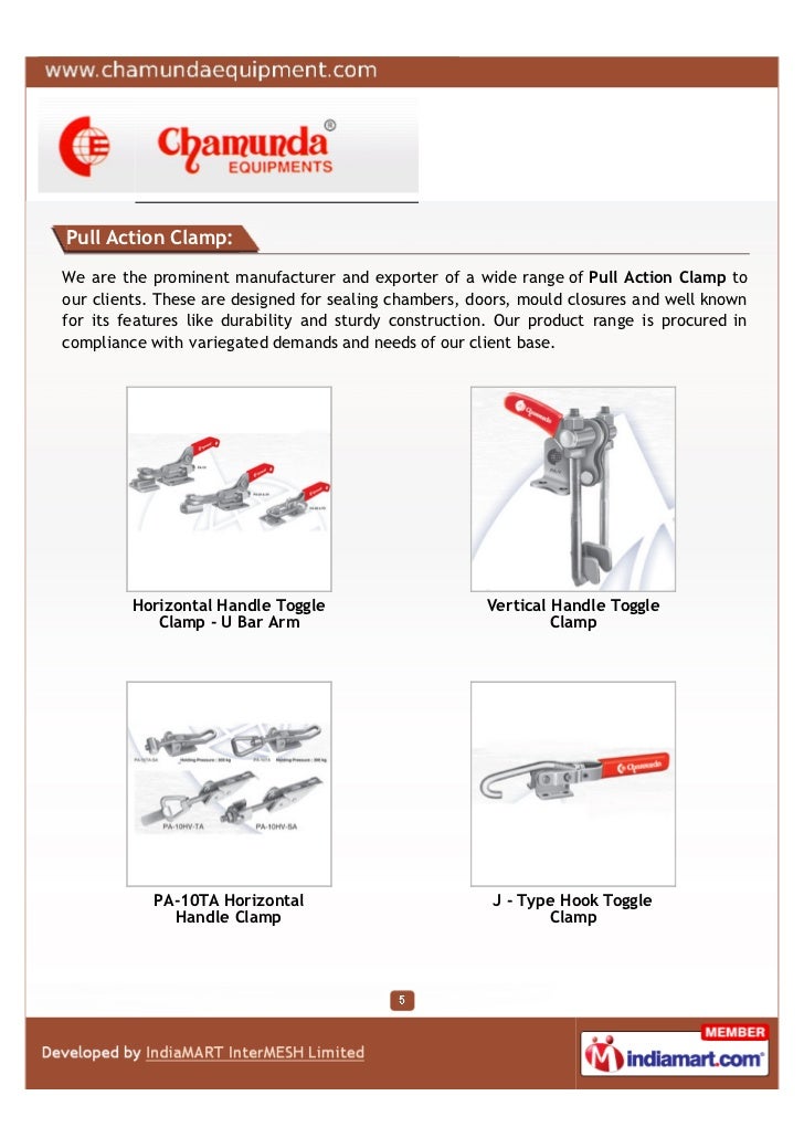 Chamunda Equipments, Ahmedabad, Toggle Clamps