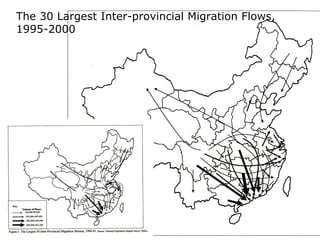 The 30 Largest Inter-provincial Migration Flows,
1995-2000
 