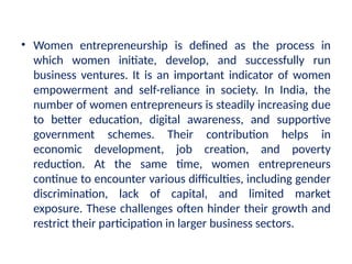 Empowering Women Entrepreneurs in India: Growth, Challenges, and ...
