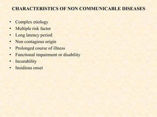 Incurability Descriptive epidemiology of Non communicable disease | PDF