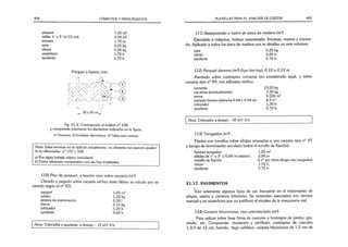 404 CÓMPUTOS Y PRESUPUESTOS
parquet 1,05 m2
tablas 1" x 5" (c/15 cm) 0.90 m2
tirantes 1,70 m
cera 0,25 kg
clavos 0,20 kg
carpintero 1,70 h
ayudante 1,75 h
Parquet a bastón roto
1 i -
v - • * - x - . - a t t 1
-. • y A ■
■ 1 i
 .wV.'^Qv-í í-;
- (i)
<
• - . .....................,. ?
30 a 50 cm j
Fig. 21.4. Corresponde al análisis n° 108;
y comprende solamente los elementos indicados en la figura.
1) Tirantería; 2) Entablado discontinuo; 3) Tablas para parquet.
Nota: Estas técnicas no se aplican actualmente, no obstante nos pareció pruden­
te no eliminarlas- n?
í 107 v 108.
a) Por algún trabajo atípico (reciclajes).
b) Como elemento comparativo con las hoy empleadas.
110) Piso de parquet, a bastón roto sobre carpeta (m2
)
Clavado y pegado sobre carpeta ad-hoc (este último se calcula por se­
parado según el n° 97).
parquet 1,05 m2
asfalto 1,50 kg
pintura de imprimación 0,30 I
clavos 0,15 kg
colocador 1,20 h
ayudante 0.60 h
Nota: Colocador y ayudante, a destajo - 12 m2
/ 8 h.
PLANILLAS PARA EL ANÁLISIS DE COSTOS 405
111) Rasqueteado y lustre de pisos de madera (m2
)
Ejecutado a máquina, incluye rasqueteado, limpieza, repaso y encera­
do. Aplicado a todos los pisos de madera que se detallan en este volumen.
cera 0,25 kg
oficial 0,05 h
ayudante 0,70 h
112) Parquet damero (m2
) (tipo bar-lay), 0,12 x-0,12 m
Asentado sobre contrapiso corriente (no considerado aquí), y sobre
carpeta tipo n° 99, con adhesivo vinílico.
cemento 13,50 kg
cal aérea (eventualmente) 1,30 kg
arena 0,030 m3
parquet damero (plancha 0.48 x0,48 m) 4.5 n°
colocador 1,30 h
ayudante 0,70 h
Nota: Colocador a destajo 50 m2
/ 8 h.
113)Tarugados (m2
)
Fijados con tornillos sobre alfajías amuradas a una carpeta tipo n° 97
y tarugo de terminación encolado (sobre el tornillo de fijación).
listones tarugados 1,05 m2
alfajías de 1"x 3" c/0,60 m máximo 2,00 m
tomillo de fijación 4 n° por listón (luego van tarugados)
oficial 1 50 h
ayudante 0.75 h
21.17. PAVIMENTOS
Van solamente algunos tipos de uso frecuente en el tratamiento de
playas, patios y caminos interiores. Se entienden ejecutados con técnica
manual y en superficies que no justifican el empleo de la maquinaria vial.
114)Carpeta bituminosa, tipo premezclado (m2
)
Para aplicar sobre base firme de cascotes u hormigón de piedra, gra-
nitullo, etc. Comprende: nivelación y perfilado, contrapiso de cascotes
1:3:3 de 12 cm, barrido, riego asfáltico, carpeta bituminosa de 1,5 cm de
 
