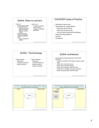 Chandler "Status of the Standardized Usage Statistics Harvesting ...