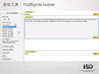 自动工具：YUI的grids builder<br />