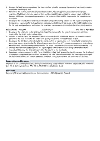 Chandrakant pandey java j2ee developer resume | PDF