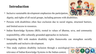 Inclusive Sustainable Development and Disability Rights through Indian ...