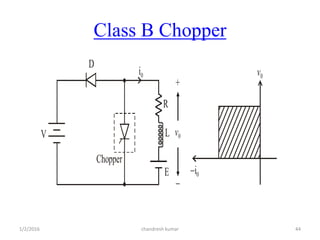 Class B Chopper
V
Chopper
+

v0
v0
i0
i0
L
E
R
D
chandresh kumar1/2/2016 44
 